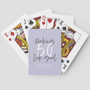 Making 50 look good chic colorful birthday playing cards