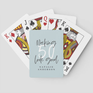 Making 50 look good chic colorful birthday playing cards