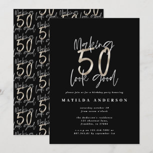 Making 50 look good elegant silver birthday