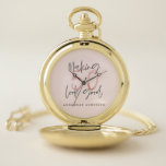 Making 50 look good girly pink glitter birthday pocket watch<br><div class="desc">Making 50 look good girly pink glitter birthday invitation. Modern script text monochrome design. Part of a collection.</div>
