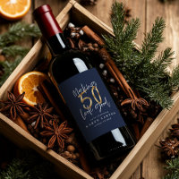 Making 50 look good gold birthday celebration wine
