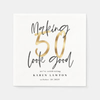 Making 50 look good gold birthday party