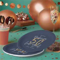 Making 50 look good gold Birthday party Paper Plat