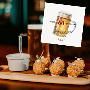 Making 60 Great Again Beer Birthday Party Napkin