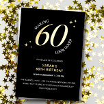 Making 60 Look Good 60th Birthday Gold<br><div class="desc">Celebrate the milestone of turning 60 in style with our "Making 60 Look Good" 60th Birthday Gold Foil Invitation! This elegant invitation is designed to add a touch of sophistication to your special day. The invitation features stunning gold foil accents that shimmer and shine against a sleek black background. The...</div>