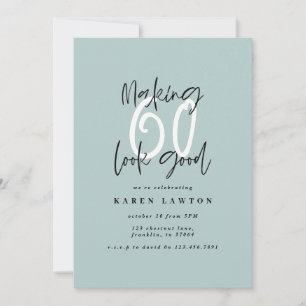 Making 60 look good colourful birthday invitation