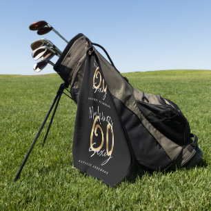 Making 60 look good gold birthday celebration bath golf towel