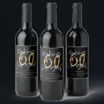 Making 60 look good gold birthday celebration wine label<br><div class="desc">Making 60 look good age birthday typographic personalized gold effect birthday gift design. Life begins at sixty, show how happy you are to be in your sixties with this shirt, ideal for a birthday party or celebration weekend away. Make it a party to remember with the awesome outfit or an...</div>