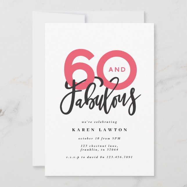 Making 60 look good modern typography birthday (Front)