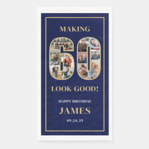 Making 60 Look Good Photo Birthday Napkin