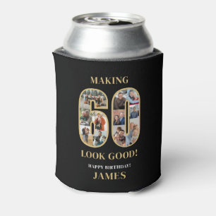 Making 60 Look Good Photo Collage 60th Birthday Can Cooler