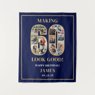 Making 60 Look Good Photo Collage 60th Birthday  Tapestry