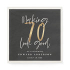 Making 70 look good gold birthday party