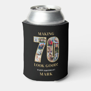 Making 70 Look Good Photo Collage 70th Birthday Can Cooler