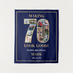 Making 70 Look Good Photo Collage 70th Birthday Tapestry