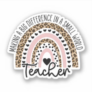 Making a Big Difference In a Small World, Teacher