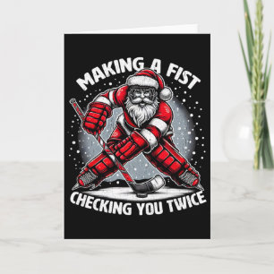 Making A Fist Checking You Twice Ugly Christmas Sa Card