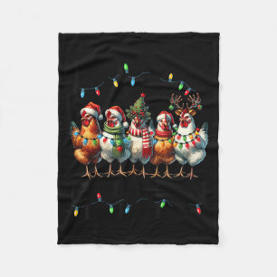Making A List Chicken It Twice Christmas Xmas Chic Fleece Blanket