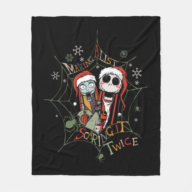 Making A List Scaring it Twice Fleece Blanket (Front)