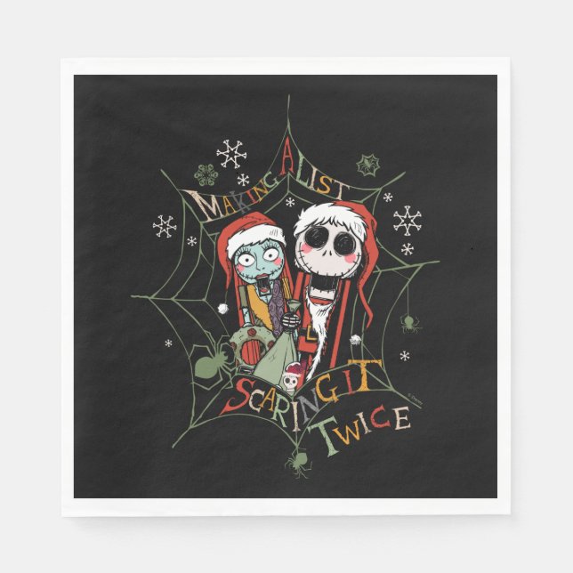Making A List Scaring it Twice Napkin (Front)