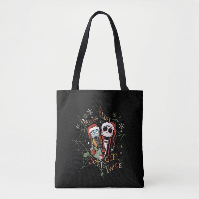 Making A List Scaring it Twice Tote Bag (Front)