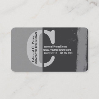 Making A Mark Bold Letter C Monogrammed Initials Business Card