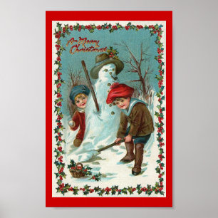 Making A Snowman Poster