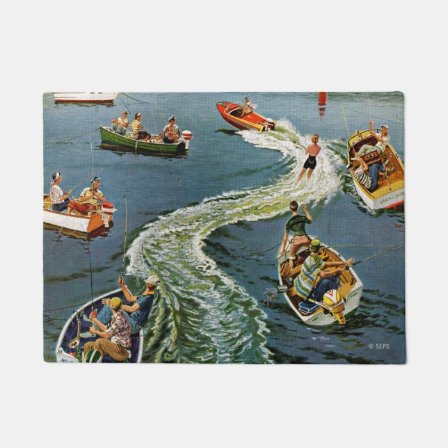 Making A Wake by Ben Kimberly Pins Doormat (Front)