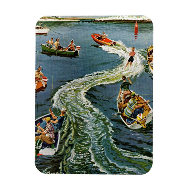 Making A Wake by Ben Kimberly Pins Magnet (Vertical)