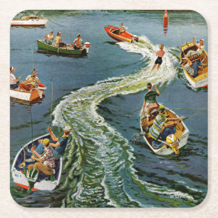Making A Wake by Ben Kimberly Pins Square Paper Coaster