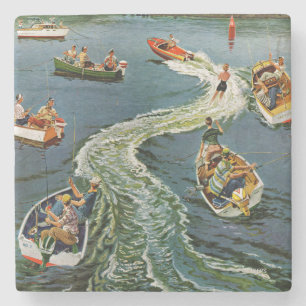 Making A Wake by Ben Kimberly Pins Stone Coaster