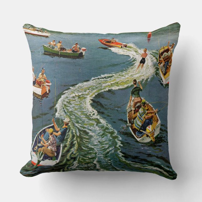 Making A Wake by Ben Kimberly Pins Throw Pillow (Front)