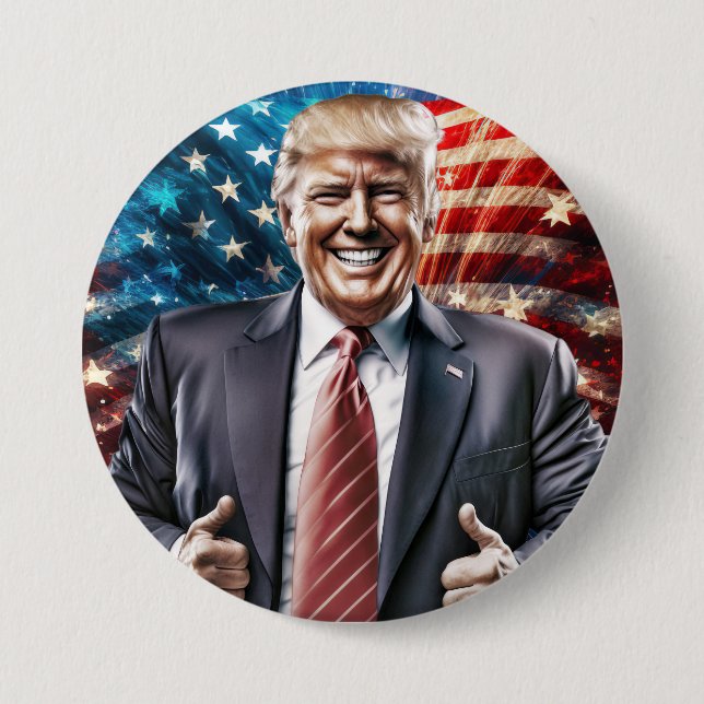 Making America Great Again - President Trump    3 Inch Round Button (Front)