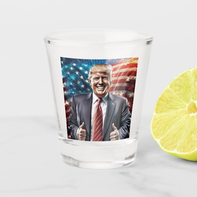 Making America Great Again - President Trump   Shot Glass (Front)