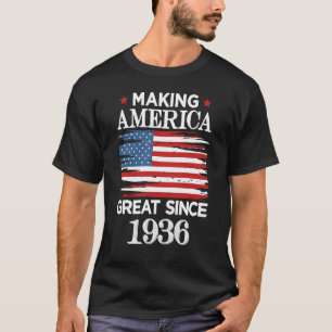 Making America Great Since 1936 Birthday Party Gif T-Shirt