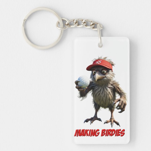 Making Birdies Acrylic  Keychain (Front)