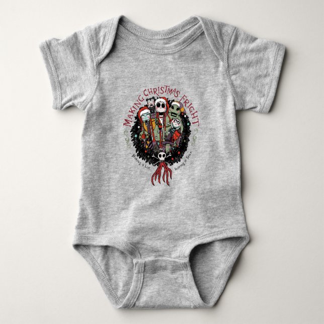 Making Christmas Fright Nutcrackers Baby Bodysuit (Front)