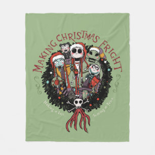 Making Christmas Fright Nutcrackers Fleece Blanket