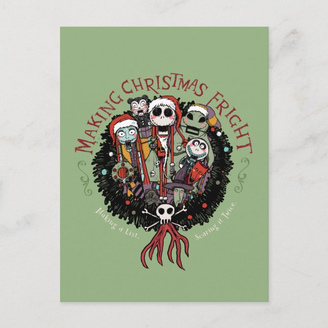Making Christmas Fright Nutcrackers Postcard (Front)