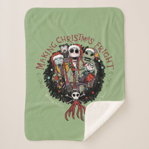 Making Christmas Fright Nutcrackers Sherpa Blanket