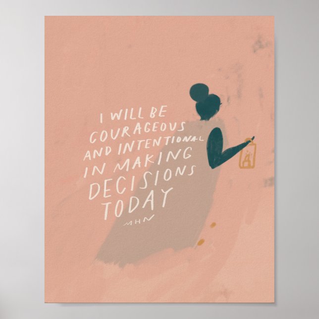 Making Decisions - Inspirational Office Quote Poster (Front)