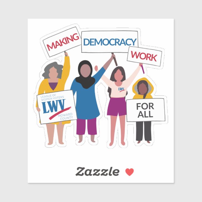 Making Democracy Work 4" vinyl sticker (Sheet)