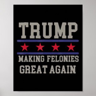 Making Felonies Great Again Funny Political Humour Poster