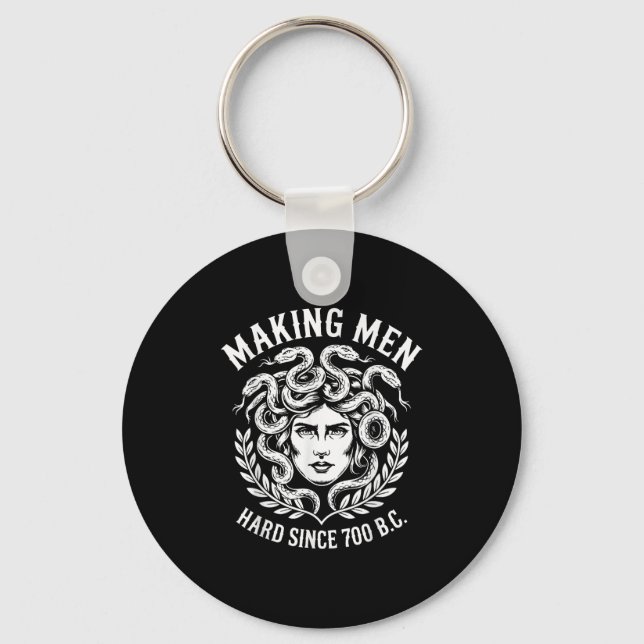 Making Hard Since 700 B.c Greece Greek Mythology M Keychain (Front)