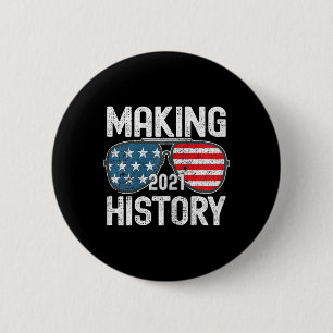 Making History Inauguration 2021 Biden Harris Sung 2 Inch Round Button