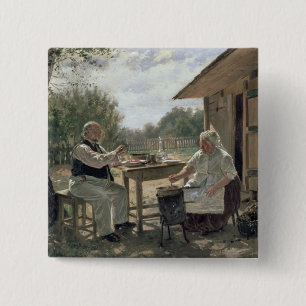 Making Jam, 1876 2 Inch Square Button