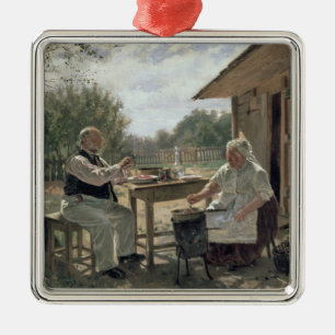 Making Jam, 1876 Metal Ornament