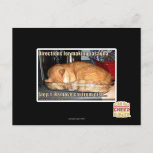 Making lasagna postcard