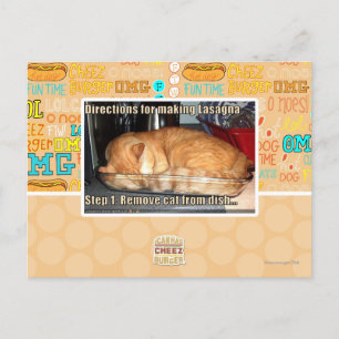 Making lasagna postcard