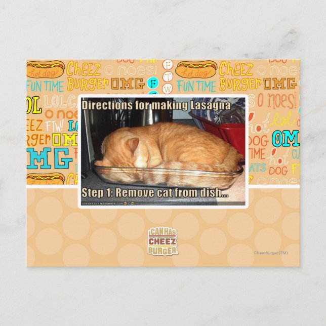Making lasagna postcard (Front)